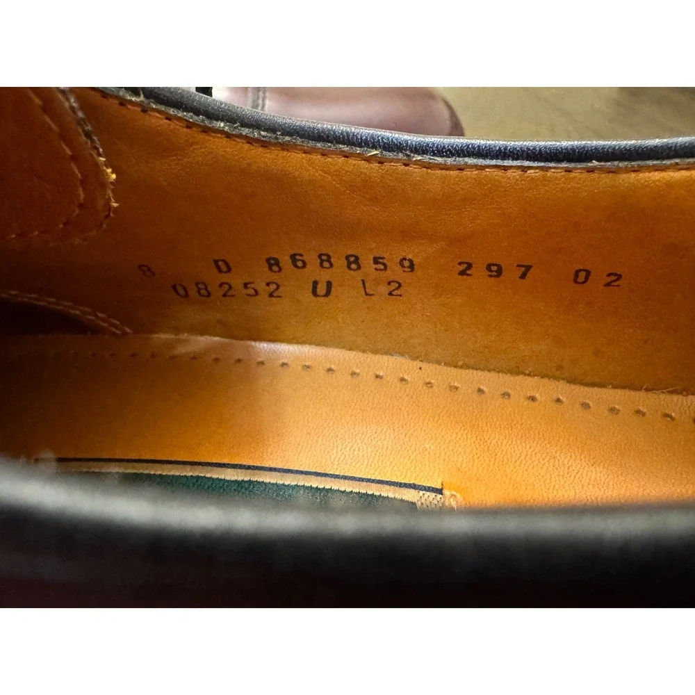 Cole Haan‎ Mens 8 D Burgundy Leather Cap Toe Oxford Dress Shoes